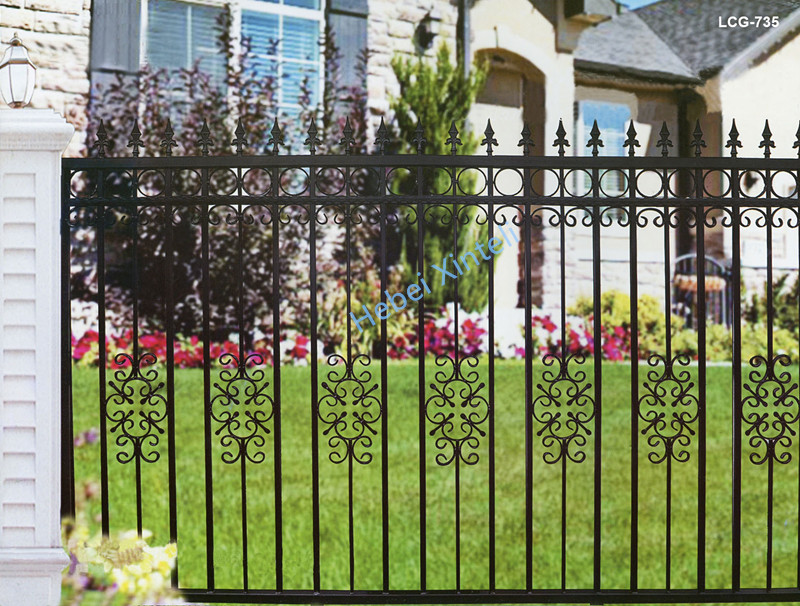 Ornamental iron fence