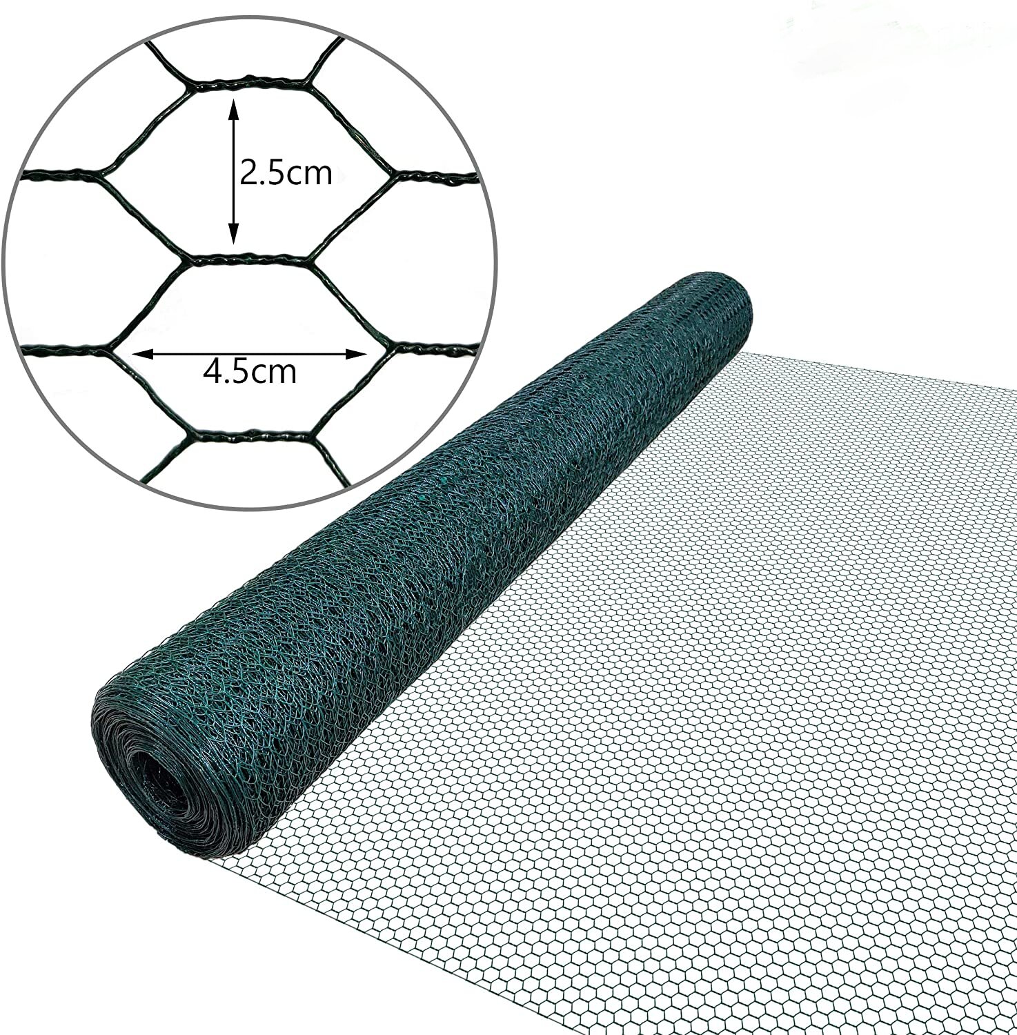 1'' x 1'' Hexagonal Wire Mesh PVC Coated